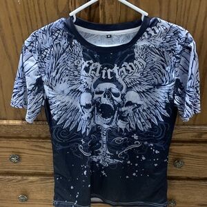 SHEIN Black and White Graphic Tee